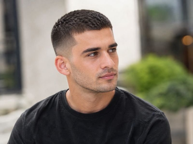 4 guard buzz cut with a low fade