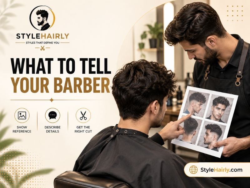 Barber consultation for a low taper fade haircut