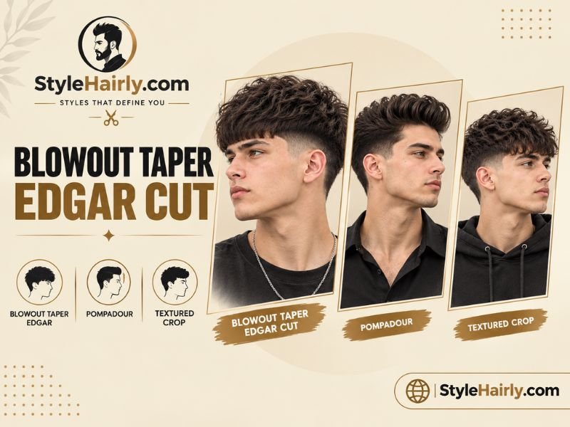 Blowout taper edgar cut compared to pompadour and textured crop