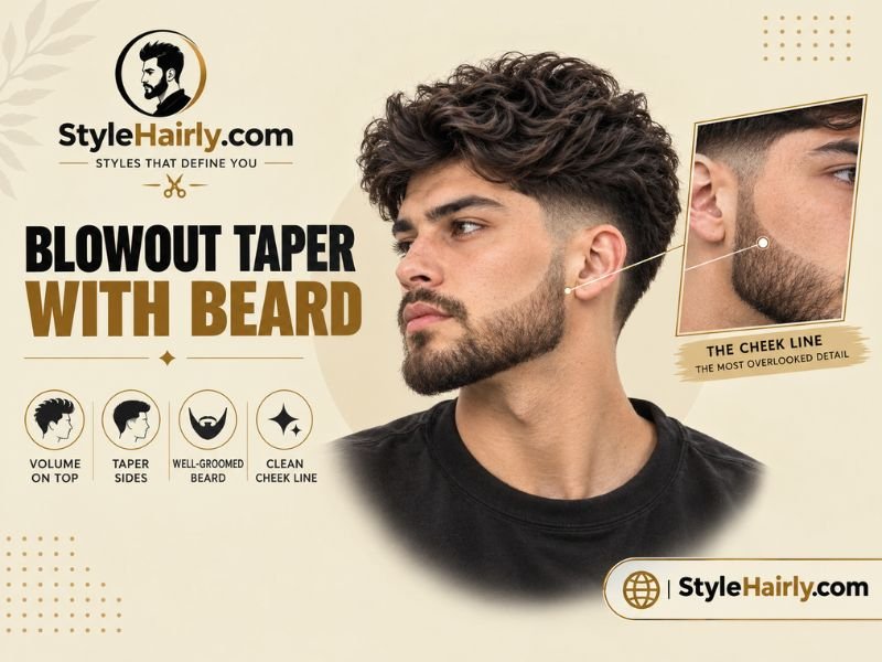 Close-up of a clean, defined beard cheek line along the cheekbone