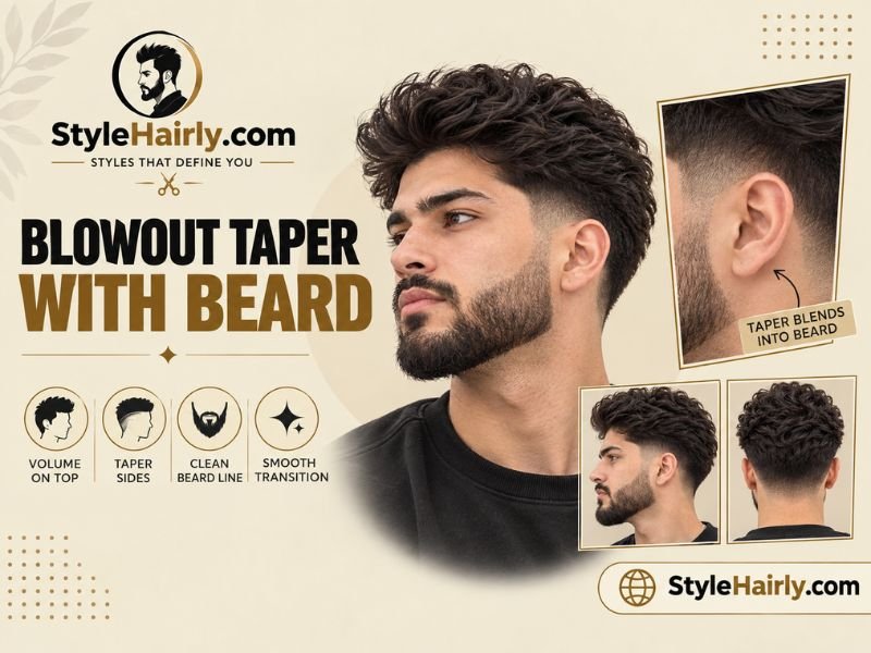 Close-up of sideburns tapering smoothly into a beard without a visible line