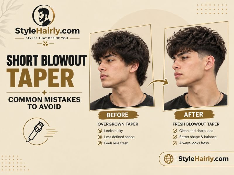 Common mistakes to avoid with a short blowout taper haircut