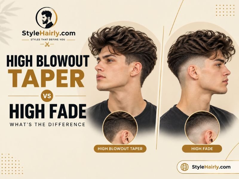 Comparison of a taper and a skin fade on the same head shape