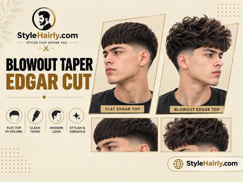 Comparison of blowout taper edgar cut and standard edgar cut