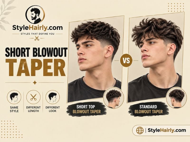 Comparison of short blowout taper and standard blowout taper top lengths