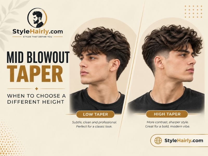 Comparison photo for choosing between a low or high taper instead of mid
