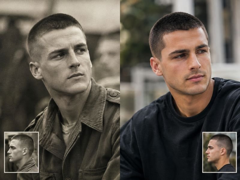 Evolution of the buzz cut from classic to modern 10 guard styles