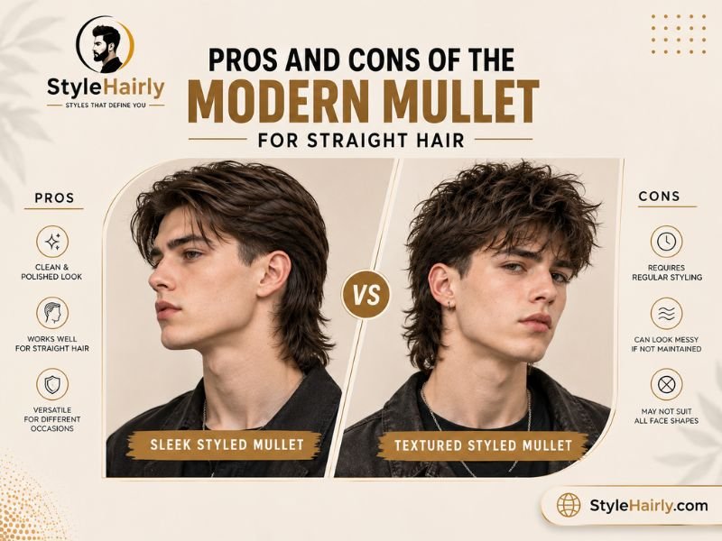 Modern mullet styled sleek versus styled with texture