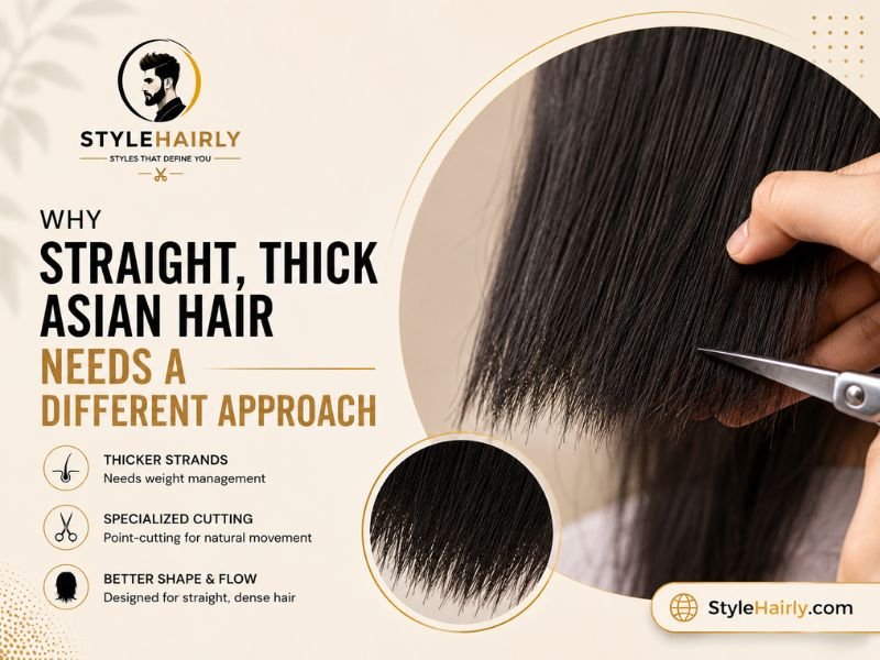 Point-cut hair ends showing texture on thick straight hairPoint-cut hair ends showing texture on thick straight hair