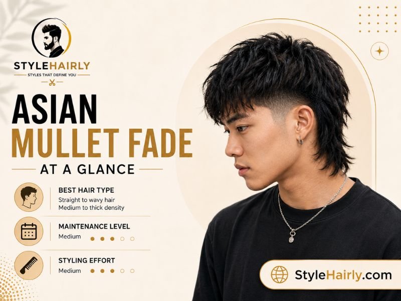 Quick facts summary for the Asian mullet fade haircut