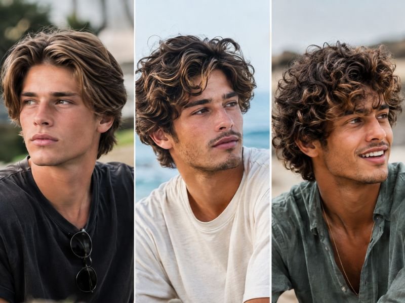 Surfer haircut styles on different hair textures