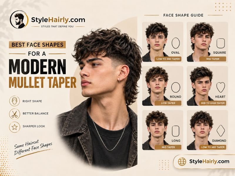 face shape guide for choosing a modern mullet taper height