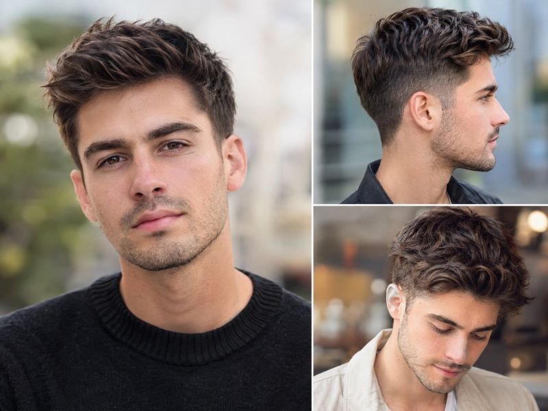 Collage of best haircuts for small heads men