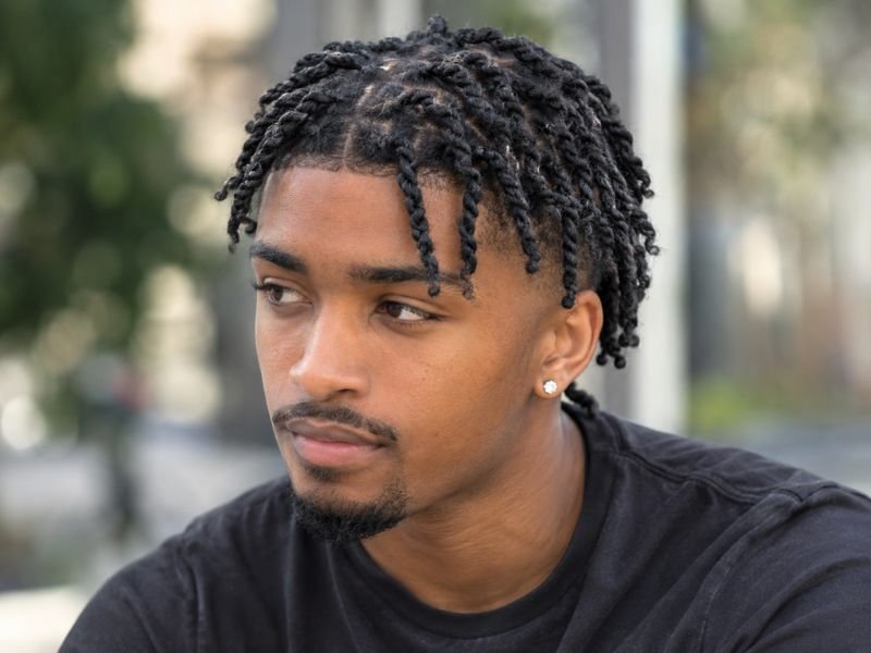 Finished two strand twist for men look featured alongside frequently asked questions