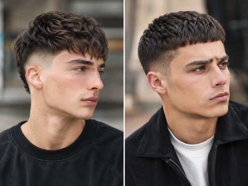 French crop burst fade compared with other popular haircuts