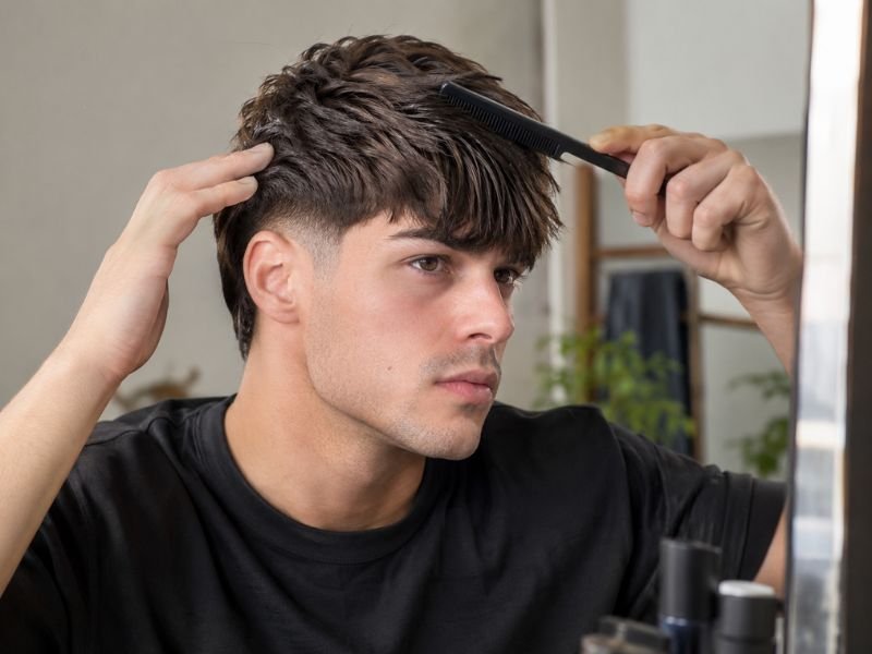 Styling a French crop burst fade at home