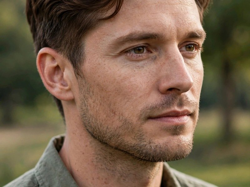 Haircut for men with weak jawline with height on top and clean tapered sides