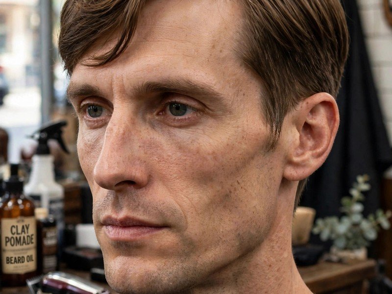 Haircut for Men With Long Face – French Crop With Fringe