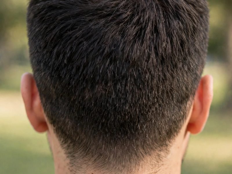 Short crew cut double crown