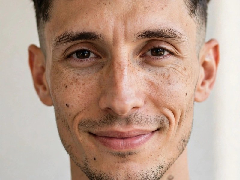 Haircut for men with narrow face showing a curly top with controlled sides