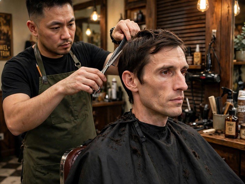 Haircut for Men With Long Face – Curly Top With Controlled Height