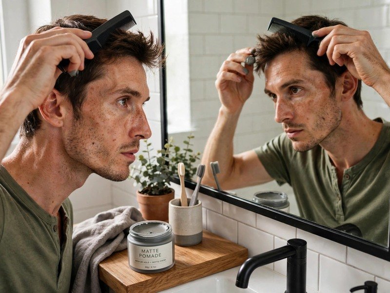 Haircut for men with narrow face showing a comparison of haircuts