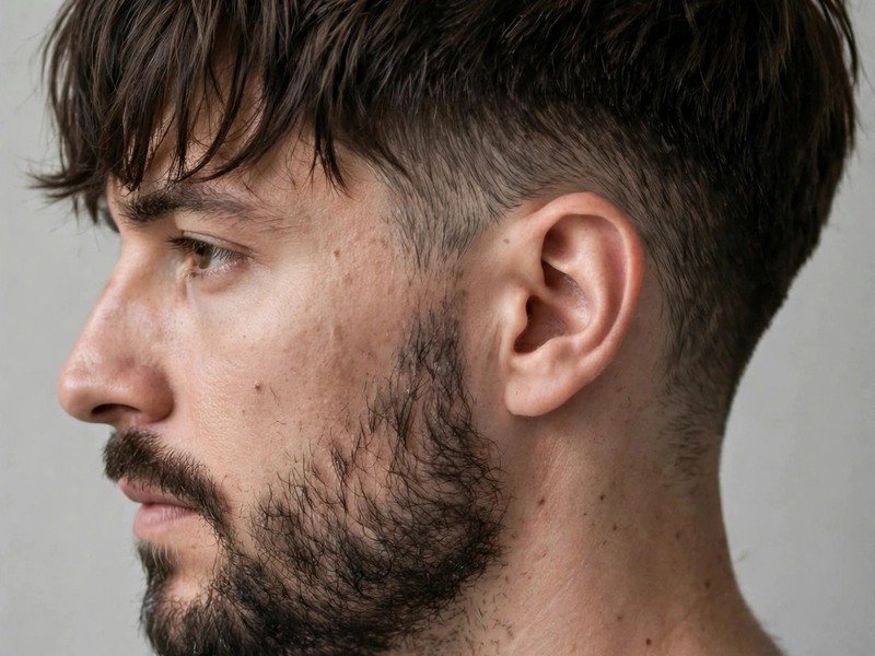 Styling a haircut for men with weak jawline at home