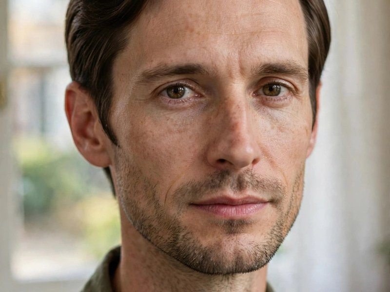 Haircut for Men With Long Neck - Side Part With Natural Sides on straight hair