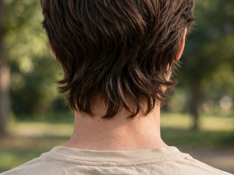 Haircut for Men With Long Neck - Back View Showing Collar Coverage at the nape
